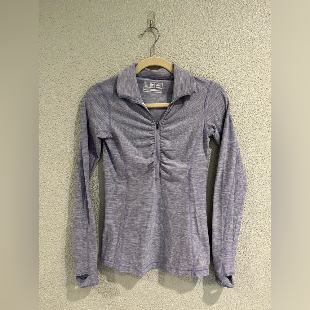 New Balance Heathered Lavender Quarter Zip, Size XS